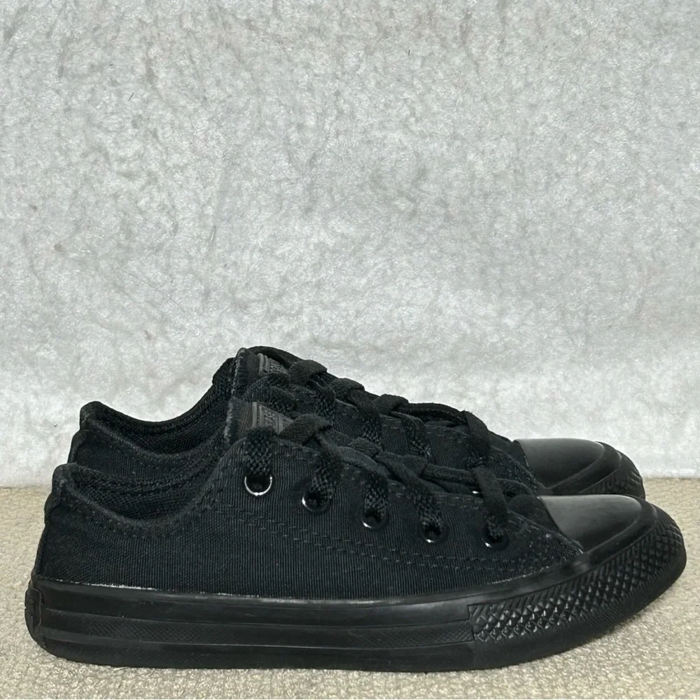 Converse CT All Stars Kids Black Low Canvas Casual Athletic Sneaker Shoes SZ 12